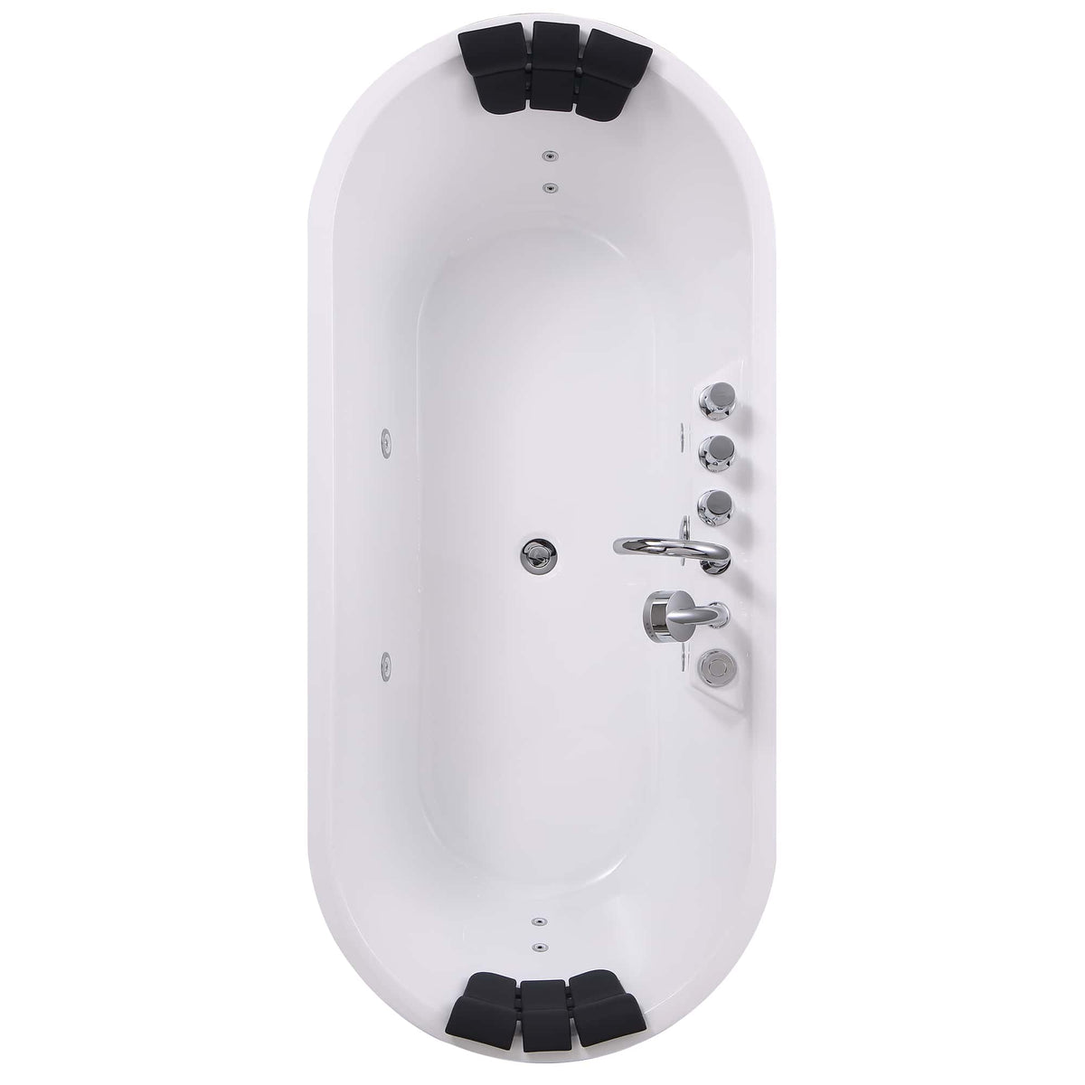 Empava 67 in. Whirlpool Acrylic Freestanding Bathtub | EMPV-67AIS01-Feestanding massage bathtub-Empava-Nordica Sauna