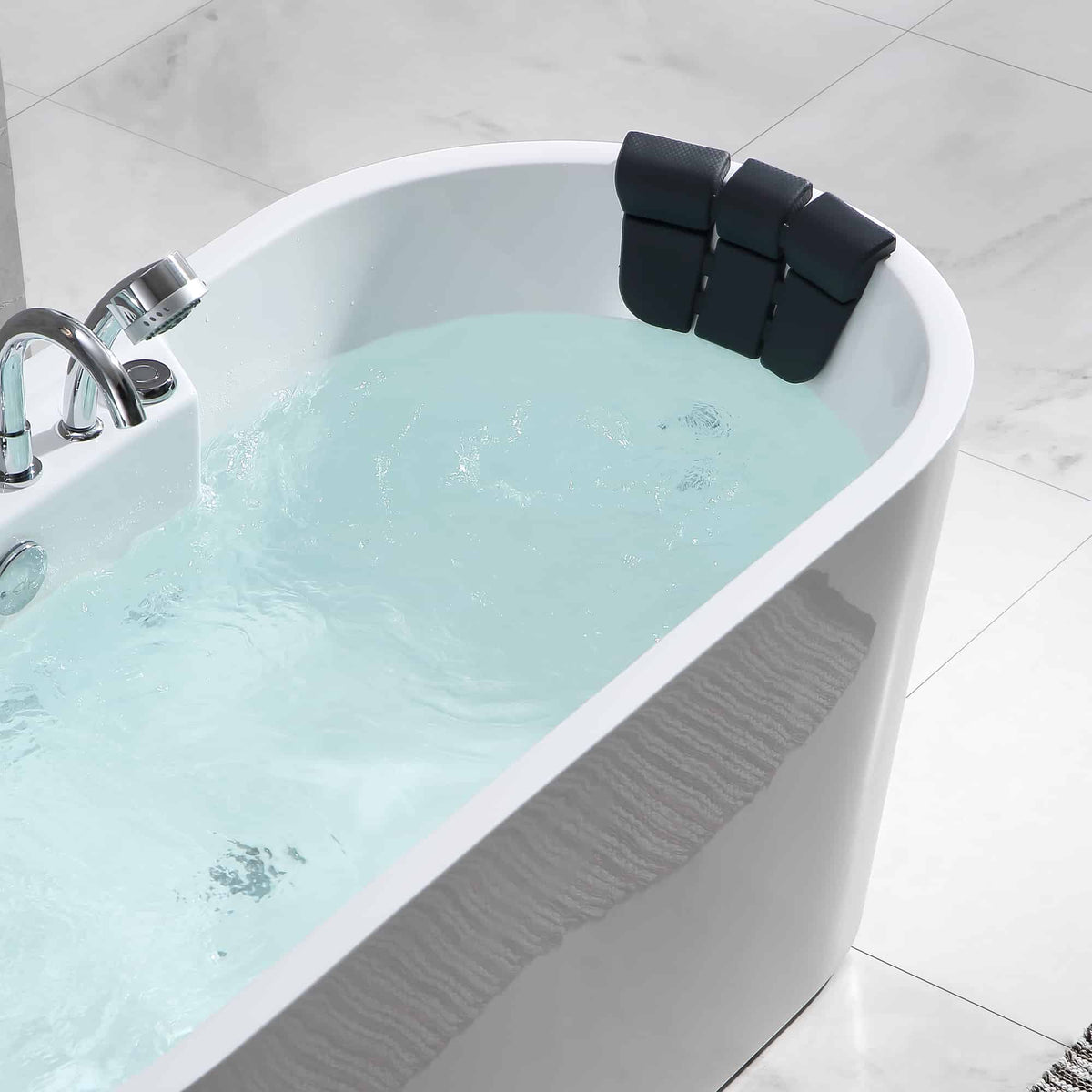 Empava 67 in. Whirlpool Acrylic Freestanding Bathtub | EMPV-67AIS01-Feestanding massage bathtub-Empava-Nordica Sauna