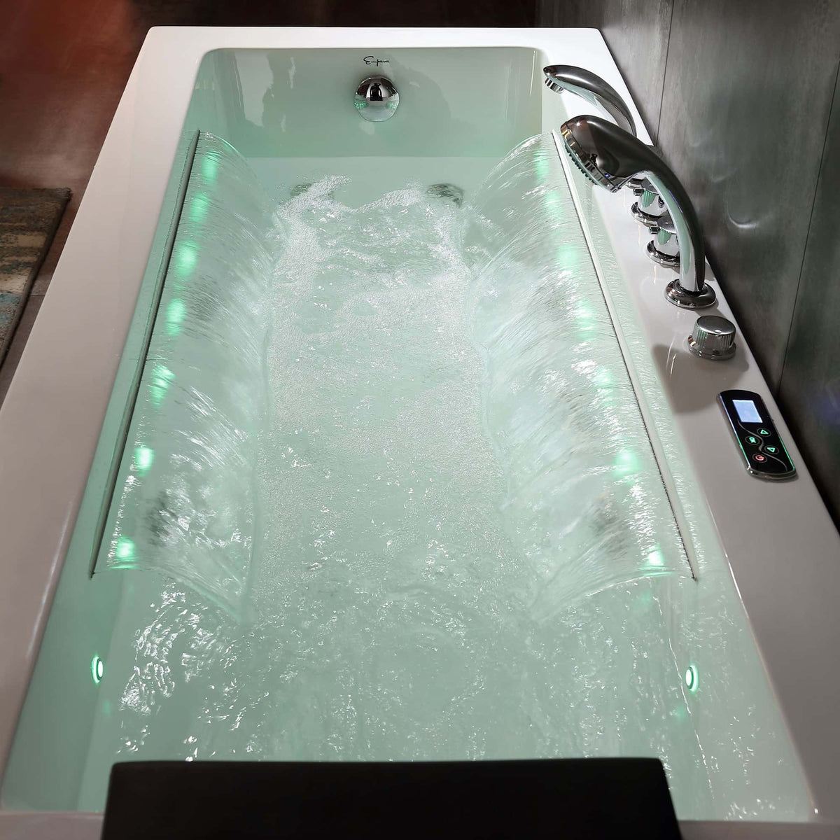 Empava 67 in. Whirlpool Rectangular Bathtub  | EMPV-67JT351LED