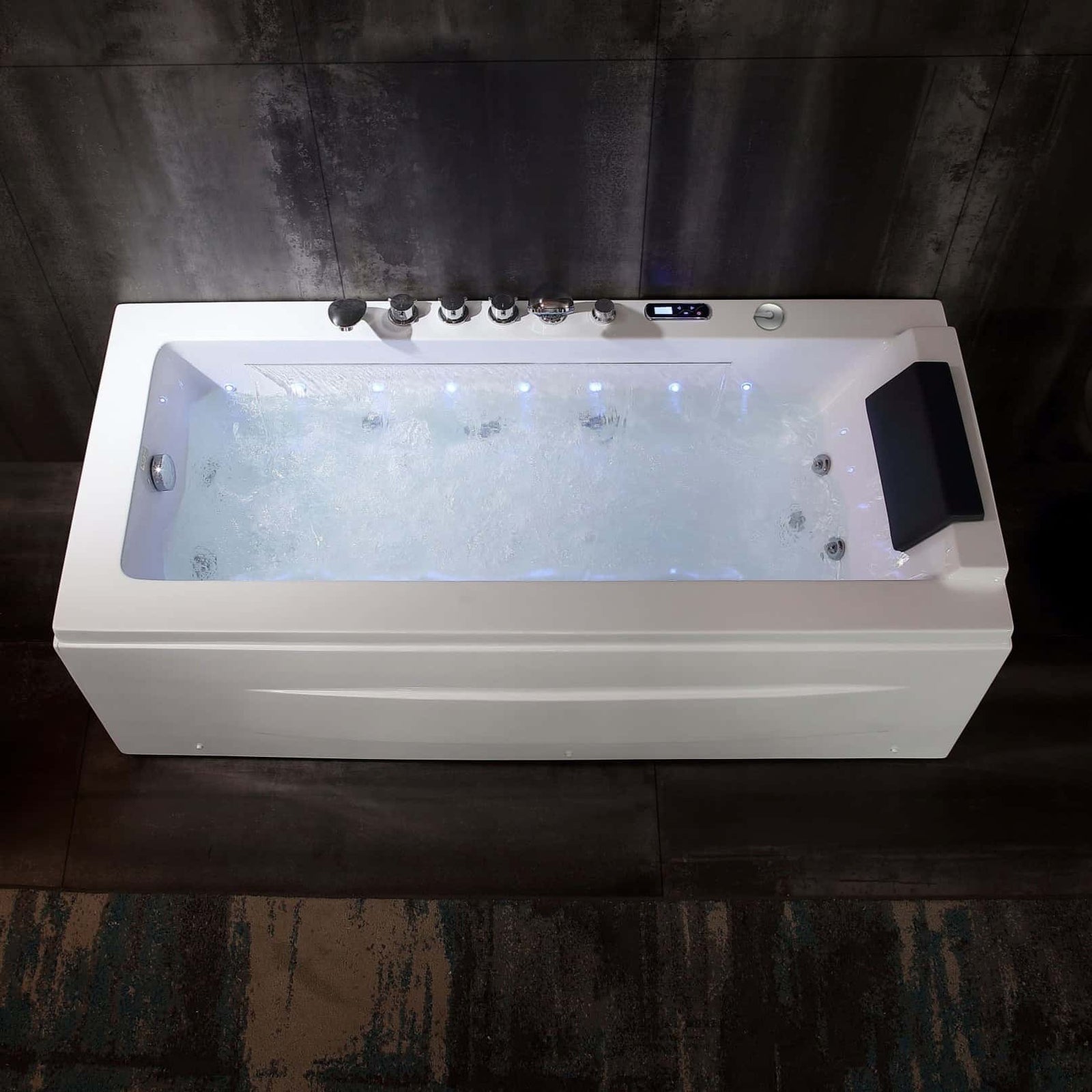 Empava 67 in. Whirlpool Rectangular Bathtub | EMPV-67JT351LED-massage bathtub-Empava-Nordica Sauna