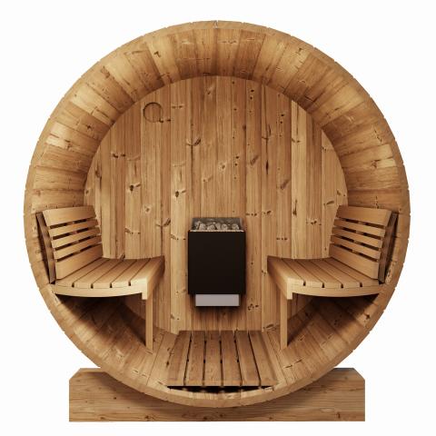 SaunaLife Model E6 Sauna Barrel | ERGO Series-Sauna-No Rear Window-Nordica Sauna