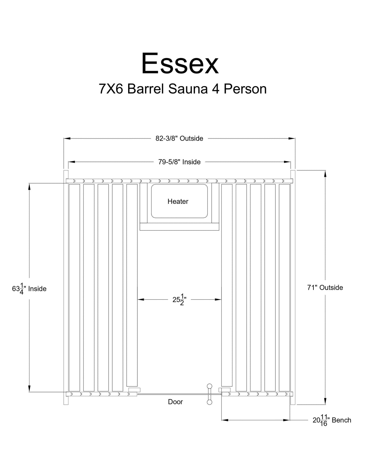 Almost Heaven Essex 4 Person Barrel Sauna-Traditional Saunas-Nordica Sauna