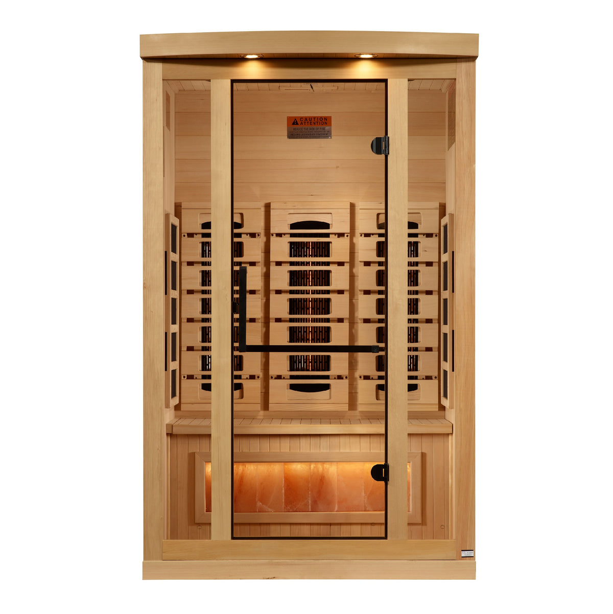 Golden Designs &quot;Reserve Edition&quot; 3-Person Full Spectrum PureTech™ Near Zero EMF Infrared Sauna with Himalayan Salt Bar | GDI-8020-03