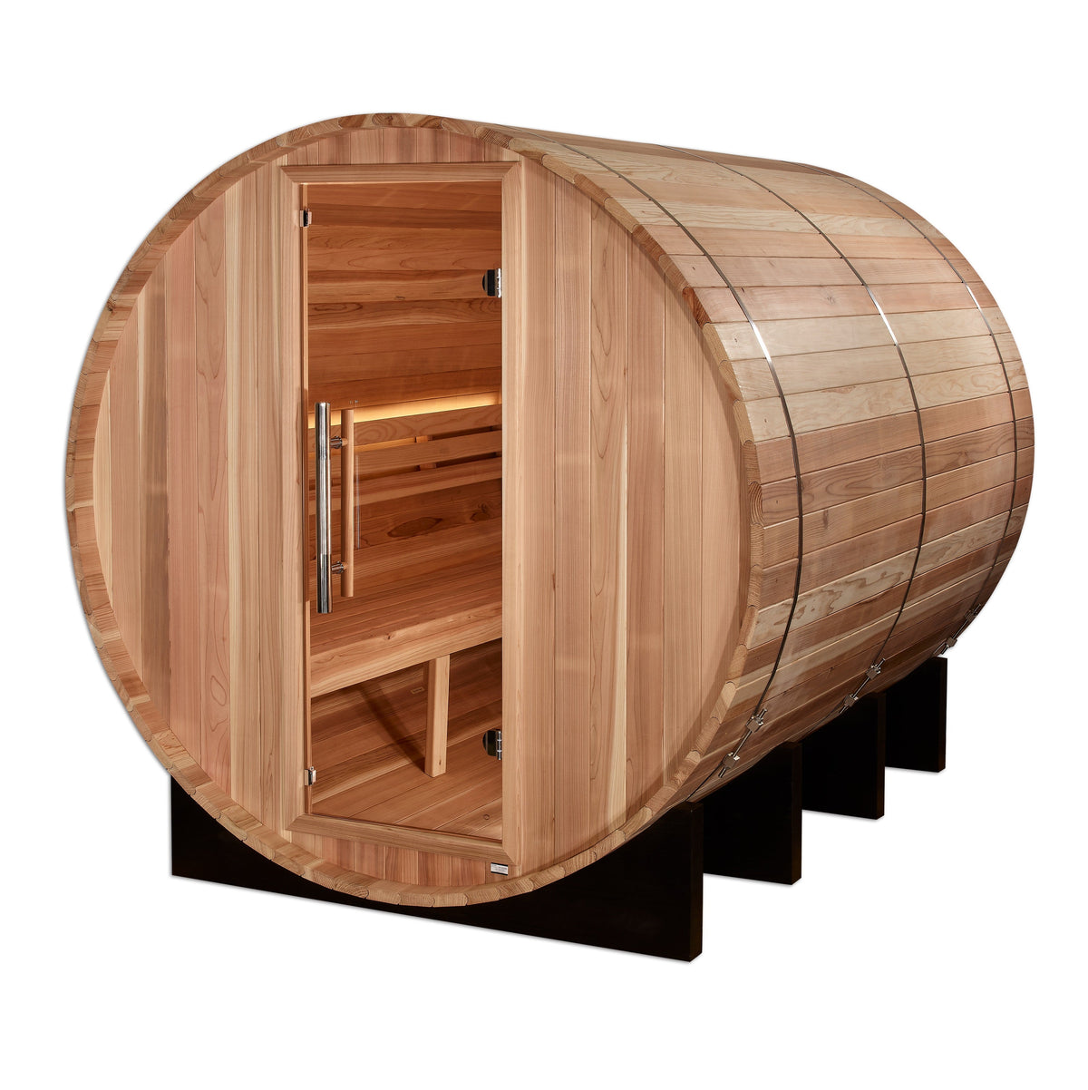 Golden Designs Klosters 6-Person Barrel Traditional Sauna - Pacific Cedar