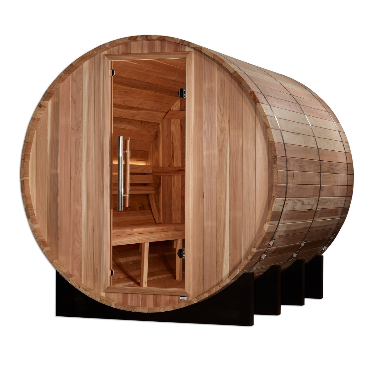 Golden Designs Klosters 6-Person Barrel Traditional Sauna - Pacific Cedar