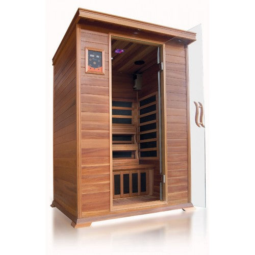 Sunray Sierra 2 Person Cedar Sauna w/Carbon Heaters
