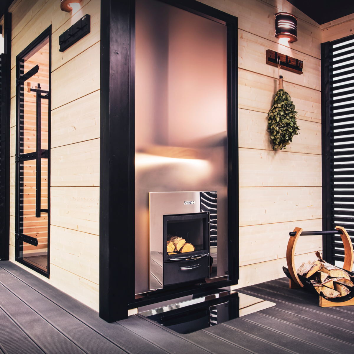 Harvia Legend 240 Duo 21kW Wood Burning Sauna Stove Package