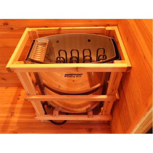 Sunray Denali 4-Person Contemporary Outdoor Sauna with 6kW Heater