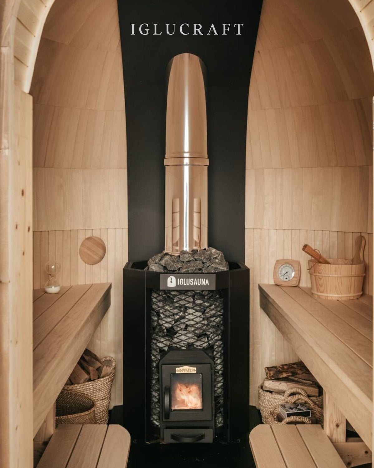 Iglucraft Single Iglusauna 4-Person Fully Assembled Outdoor Sauna