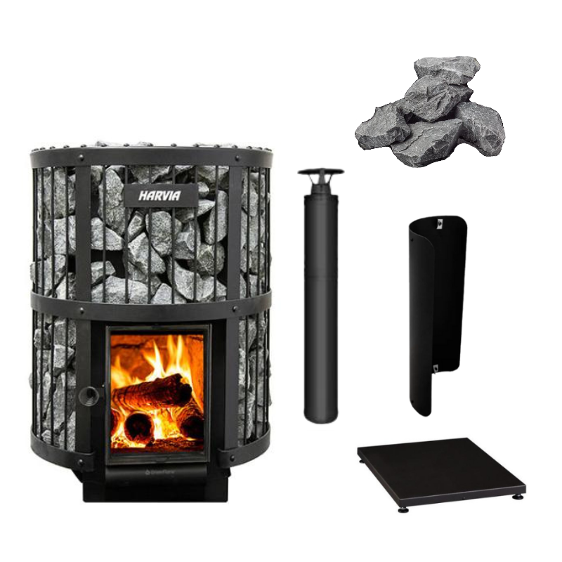 Harvia Legend 240 15.9kW GreenFlame Sauna Stove Package