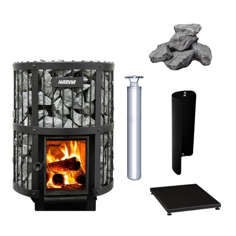 Harvia Legend 240 15.9kW GreenFlame Sauna Stove Package