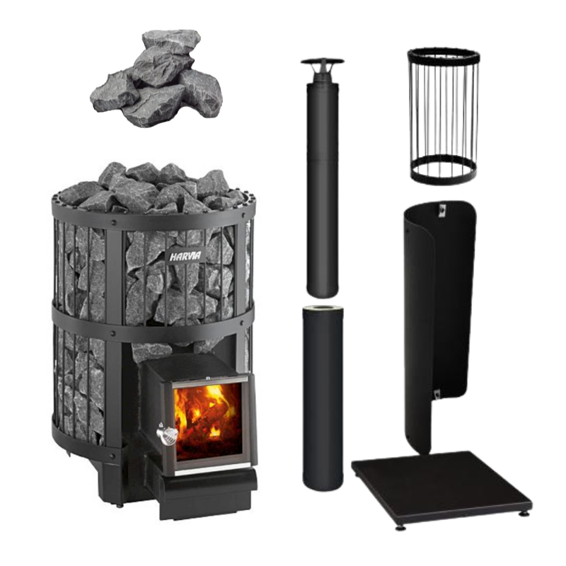 Harvia Legend 150 SL 16kW Sauna Stove Package with Ext. Feed