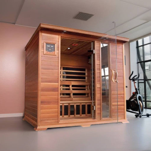Sunray Savannah 3-Person Cedar Sauna with Carbon Heaters