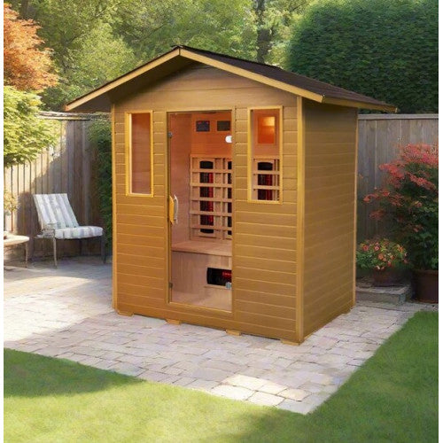 Sunray Cayenne 4-Person Outdoor Sauna with Ceramic Heaters