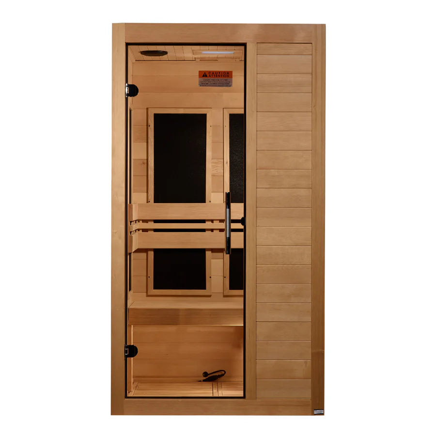 Golden Designs Veneto Elite 1-2 Person Ultra Low EMF FAR Infrared Sauna with Canadian Hemlock