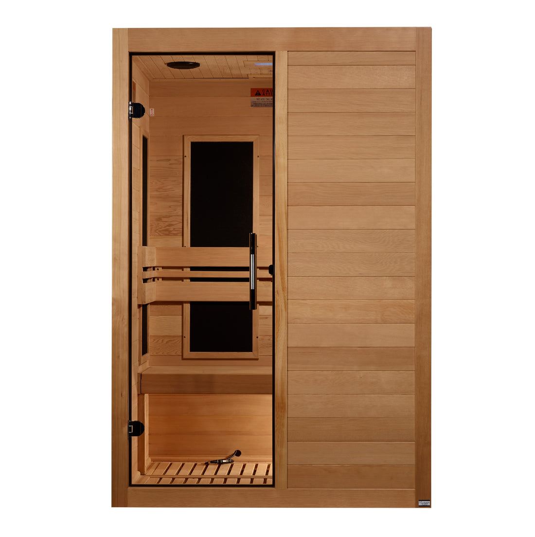 Golden Designs Lucca Elite 2-person Ultra Low EMF FAR Infrared Sauna with Canadian Hemlock