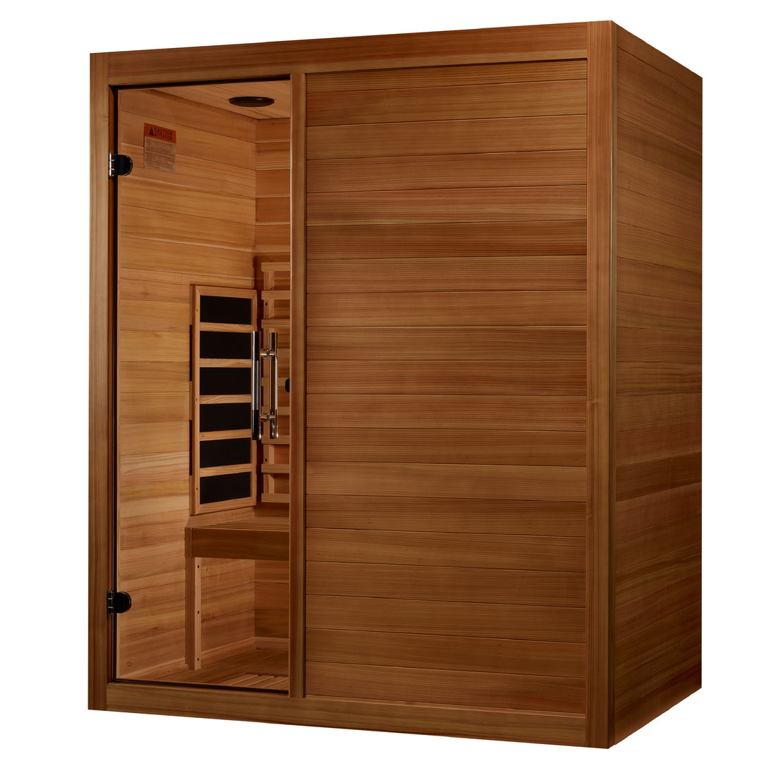 Golden Designs Maxxus S-Line 3-Person Full Spectrum Infrared Sauna with Canadian Hemlock