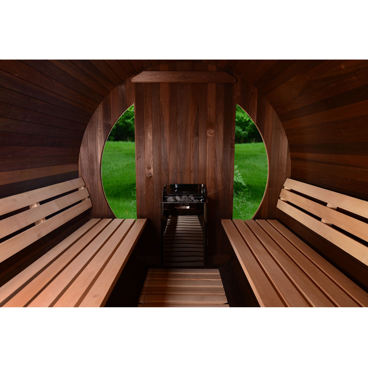 Almost Heaven Phoenix 6-Person Luxury Barrel Sauna-Traditional Saunas-Nordica Sauna