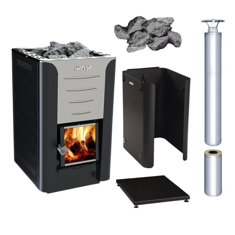Harvia PRO 36 Sauna Stove Package-Sauna Heater-Harvia-Stainless Steel-