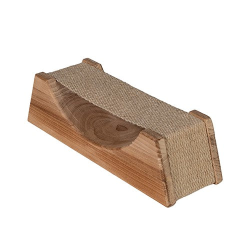 SaunaLife Wooden Sauna Headrest with Cloth Neck Support