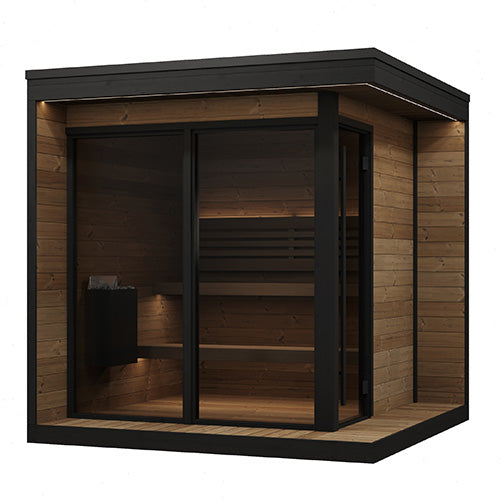 SaunaLife GL6 6-Person Outdoor Sauna Kit | Garden Luxury Series