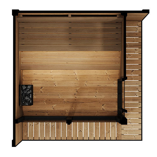 SaunaLife GL6 6-Person Outdoor Sauna Kit | Garden Luxury Series