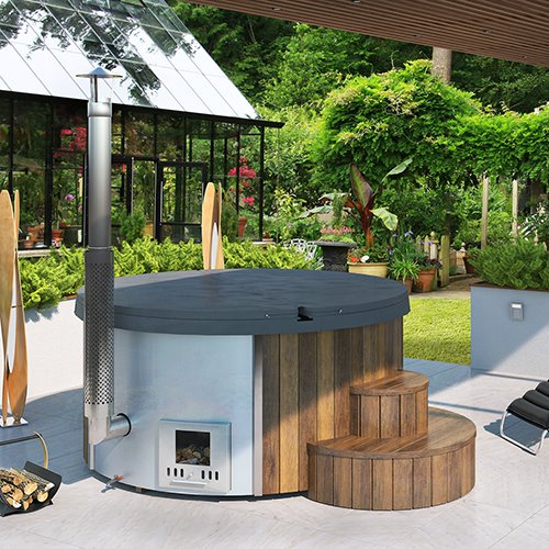 SaunaLife Wood-Fired Hot Tub Model S4 | Soak Series