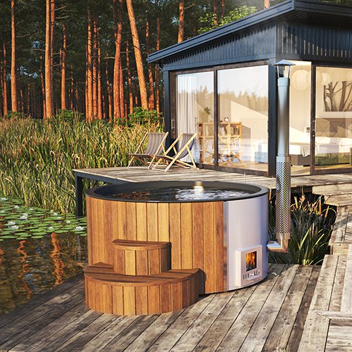 SaunaLife Wood-Fired Hot Tub Model S4 | Soak Series