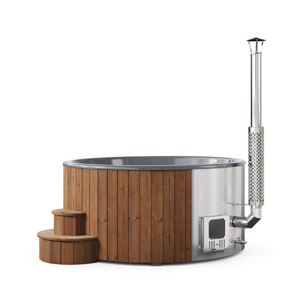 SaunaLife S6 Soak Series 7 Person Wood Burning Hot Tub