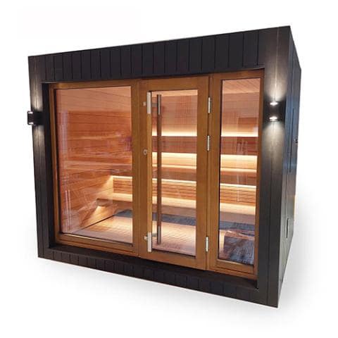 SaunaLife Model Outdoor Sauna G7S with Bluetooth | Garden Series-Sauna-Right-Nordica Sauna