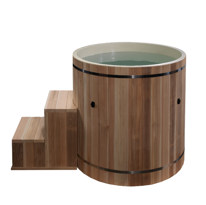 Golden Designs Dynamic Cold Therapy Cedar Barrel Spa – Plastic Tub with Chiller