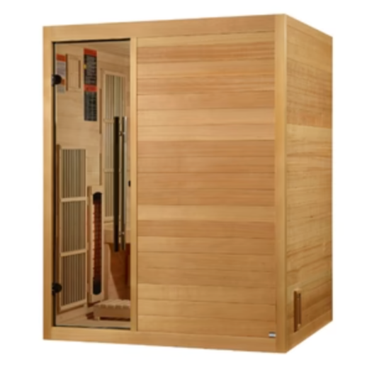 Golden Designs &quot;Soria&quot; 3-Person Full Spectrum Indoor Hybrid Sauna with Harvia Stove