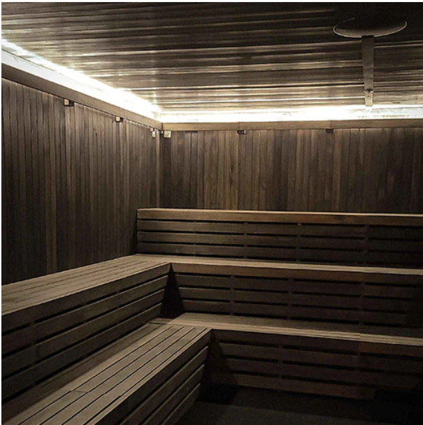 Scandia Electric Ultra Hand Finished Pre-Cut Sauna Room Kits - 48&quot; x 84&quot; x 84&quot;