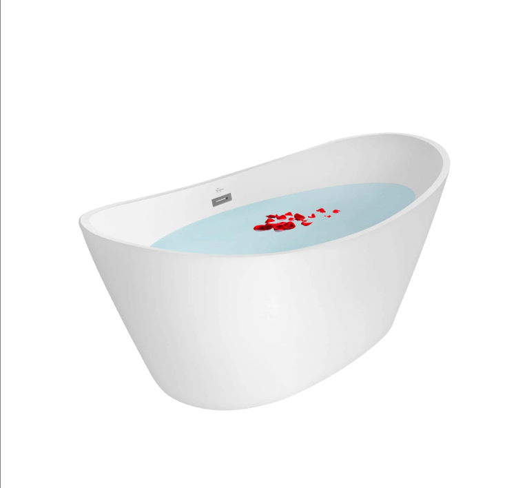 Empava 59 in. Freestanding Soaking Bathtub with LED | EMPV-59FT1518LED-Feestanding bathtub-Empava-Nordica Sauna