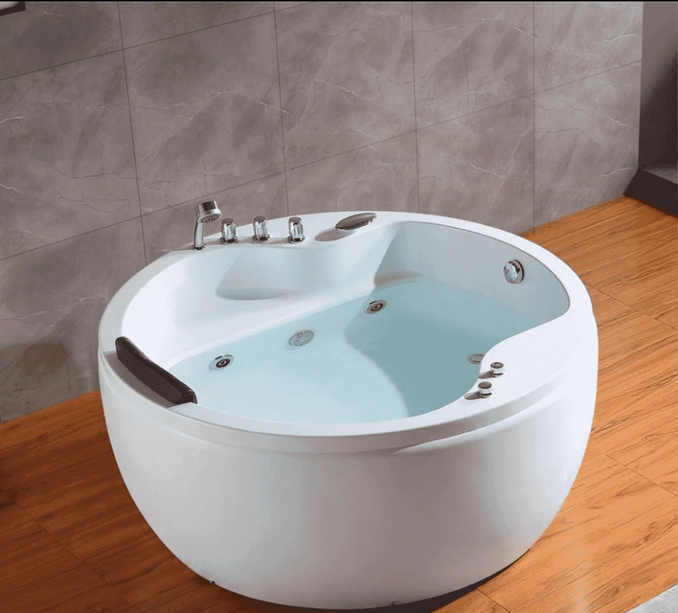 Empava 59 in. Round Whirlpool Bathtub | EMPV-59JT005-massage bathtub-Empava-Nordica Sauna