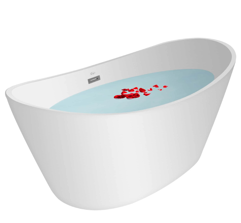 Empava 67 in. Freestanding Soaking Bathtub with LED | EMPV-67FT1518LED