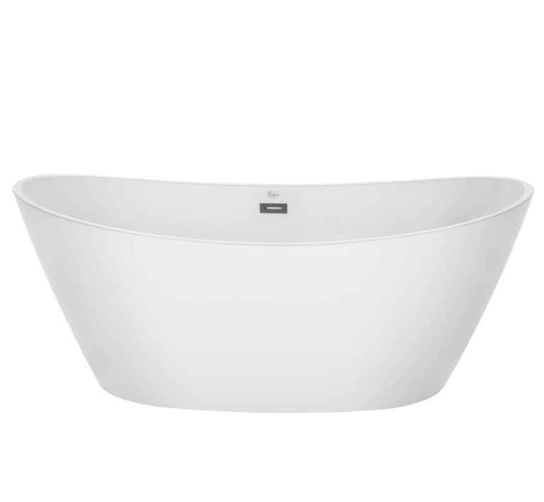 Empava 67 in. Freestanding Soaking Bathtub with LED | EMPV-67FT1518LED