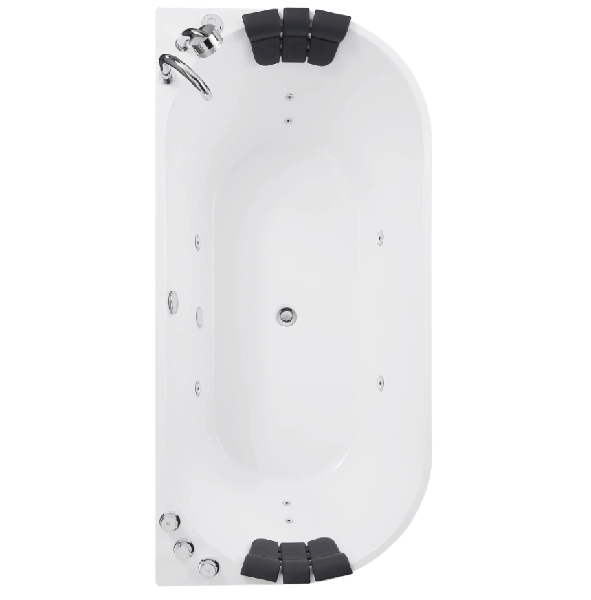 Empava 71 in. Whirlpool Acrylic Alcove Bathtub | EMPV-71AIS08