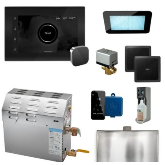 Mr.Steam MS (XDream) 10kW Generator Package-GENERATOR PACKAGE-Mr. Steam-Black-Polished Chrome-Nordica Sauna