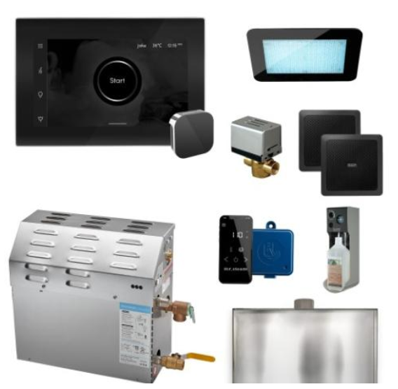 Mr.Steam MS (XDream) 12kW Generator Package-GENERATOR PACKAGE-Mr. Steam-Black-Polished Chrome-Nordica Sauna