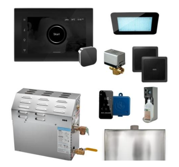 Mr.Steam MS (XDream) 7.5kW Generator Package-GENERATOR PACKAGE-Mr. Steam-Black-Polished Chrome-Nordica Sauna