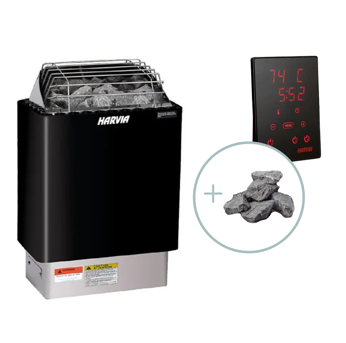 Harvia KIP60W 6kW Electric Sauna Heater Package