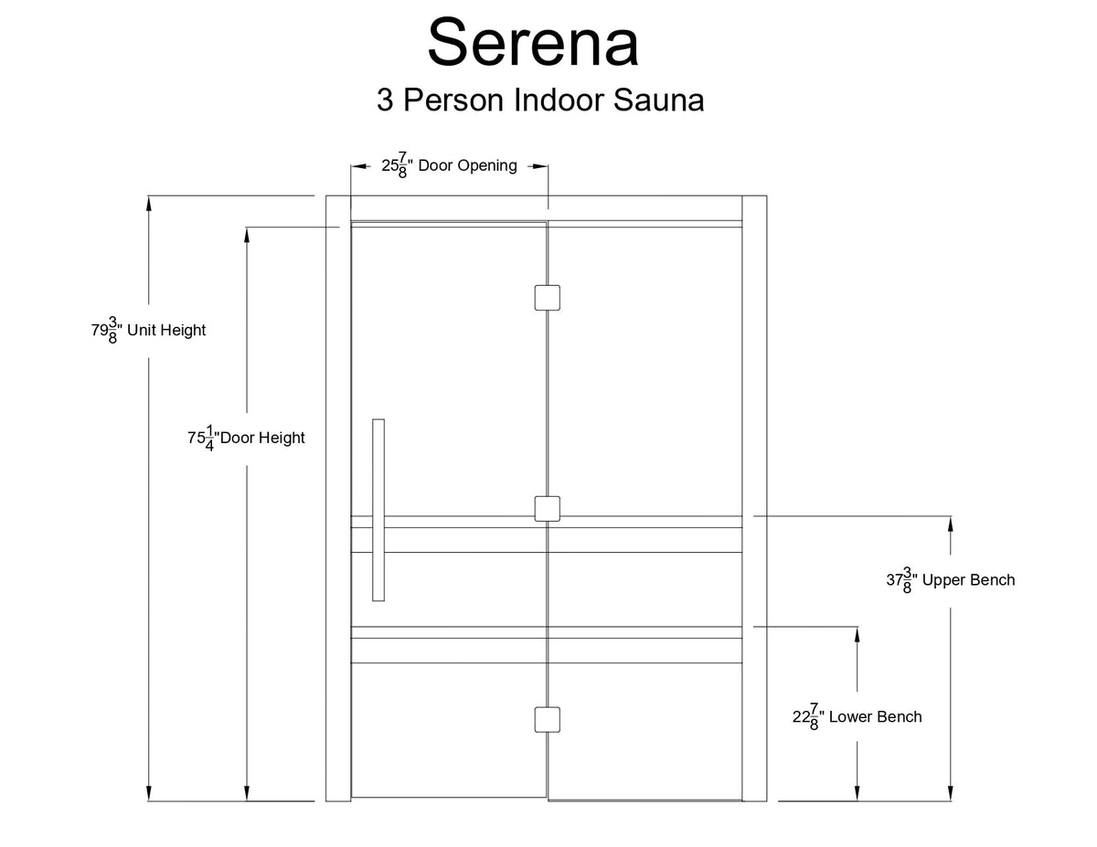 Almost Heaven Serena 3-Person Indoor Sauna-Traditional Saunas-Nordica Sauna