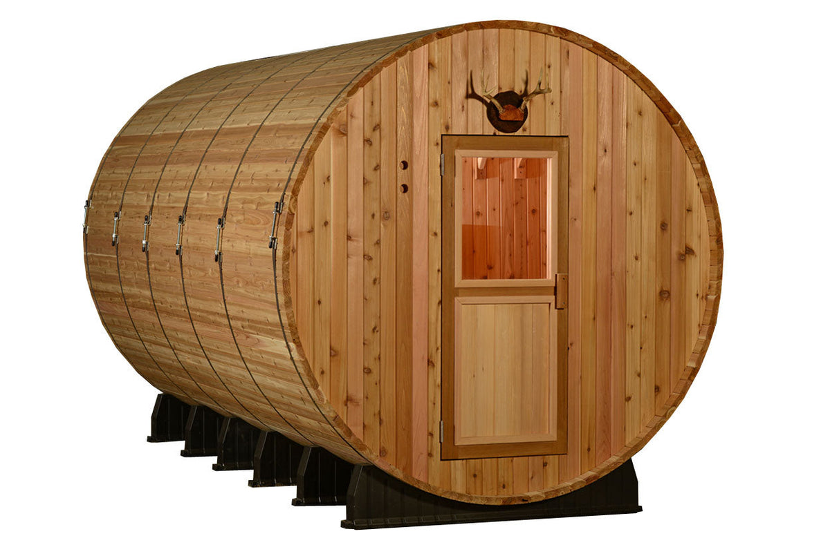 Almost Heaven Shenandoah 4-Person Barrel Sauna-Traditional Saunas-Nordica Sauna