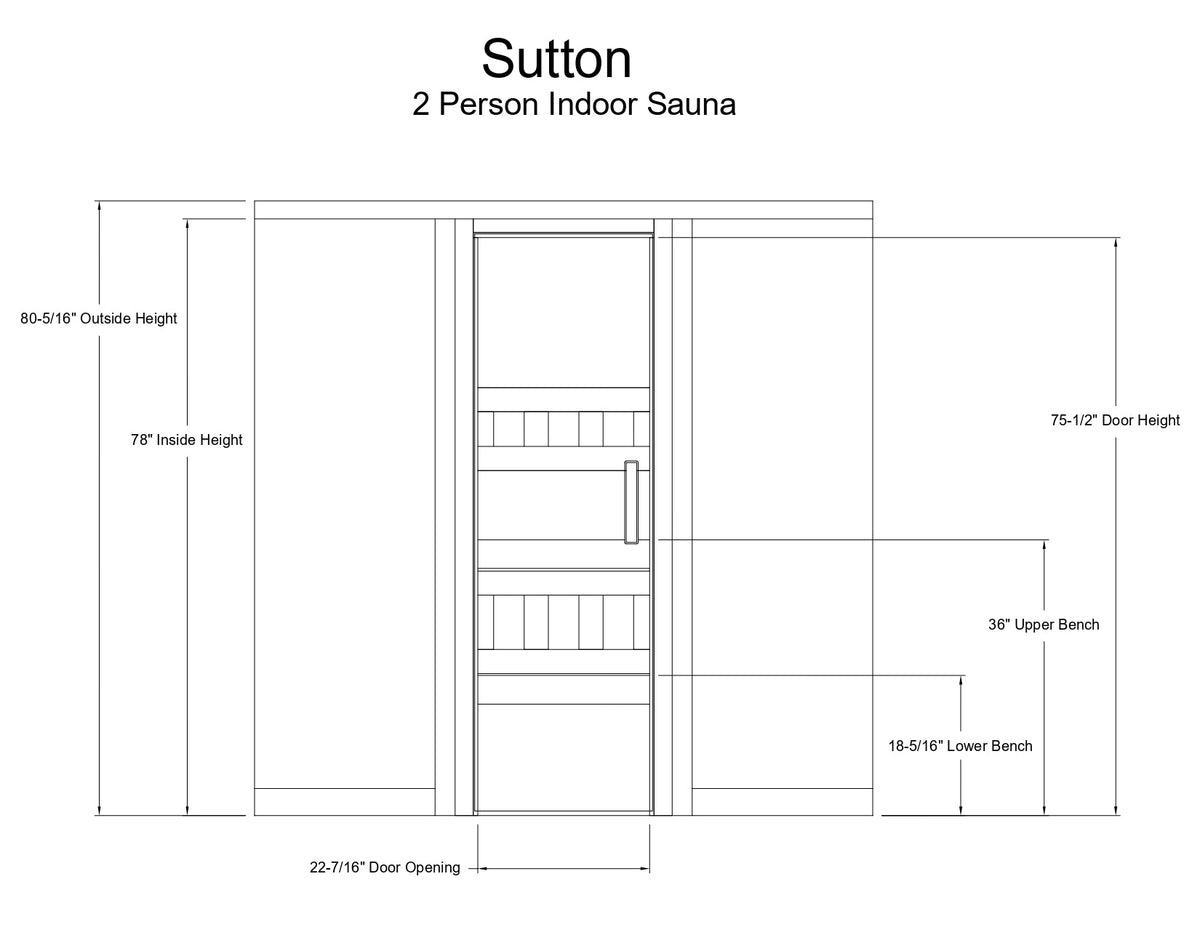 Almost Heaven Sutton 2-person Indoor Sauna-Traditional Saunas-Nordica Sauna
