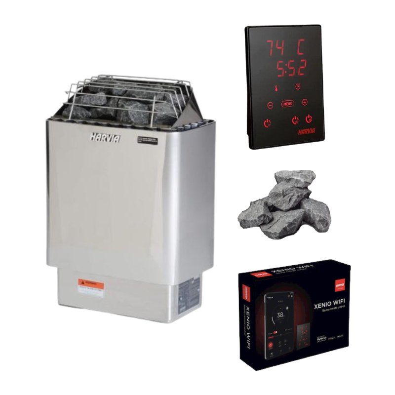 Harvia KIP80W Electric Sauna Heater Package