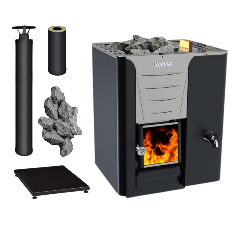 Harvia Pro 20 RS Sauna Wood Stove Water Tank Package