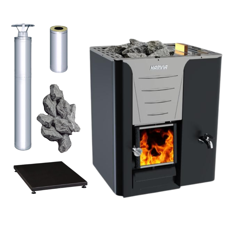 Harvia Pro 20 RS Sauna Wood Stove Water Tank Package