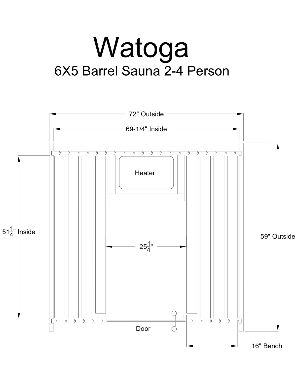 Almost Heaven Watoga 2-4 Person Barrel Sauna-Traditional Saunas-Nordica Sauna