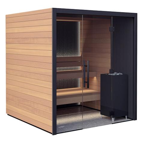 Auroom Vulcana Indoor Cabin Sauna Kit-Sauna-Auroom-Left-Thermo-Aspen-59" x 59"-Nordica Sauna